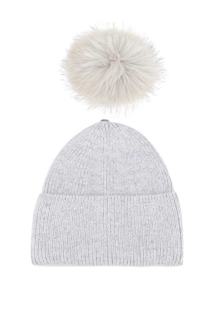 DonDon Berretto Beanie Invernale con pompon da Donna lavorato a Maglia con foderna interna calda e morbida - Blu Bianco Marrone DonDon Berretto Beanie Invernale con pompon da Donna lavorato a Maglia con foderna interna calda e morbida - Blu Bianco Marrone