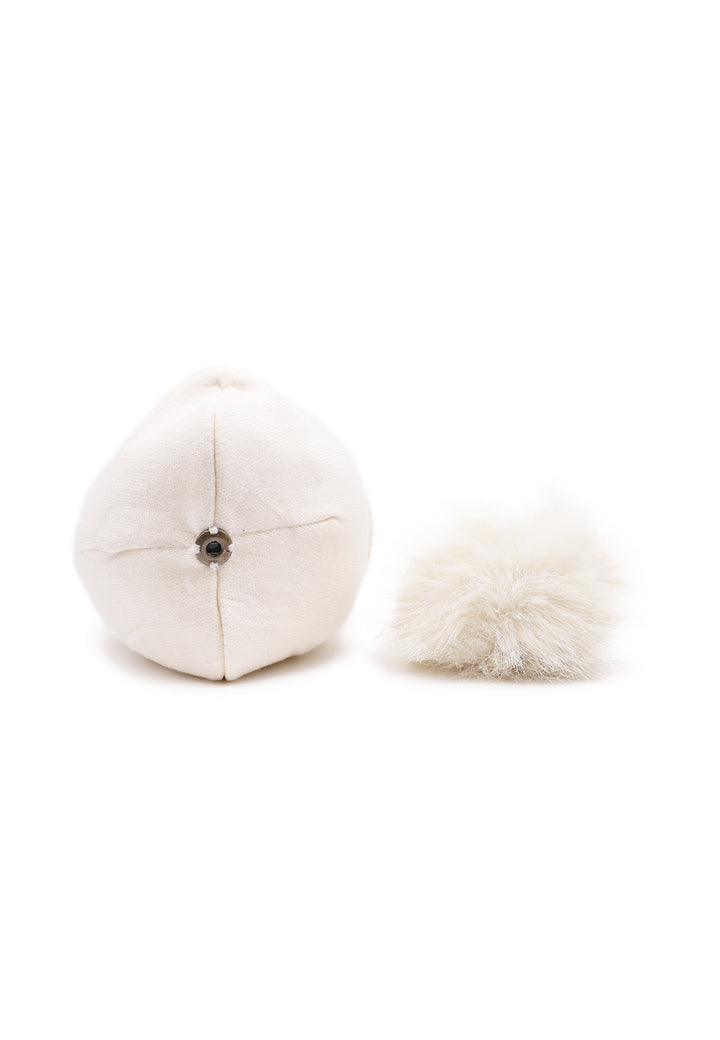 Cappello invernale da donna con ponpon rimovibile colore bianco