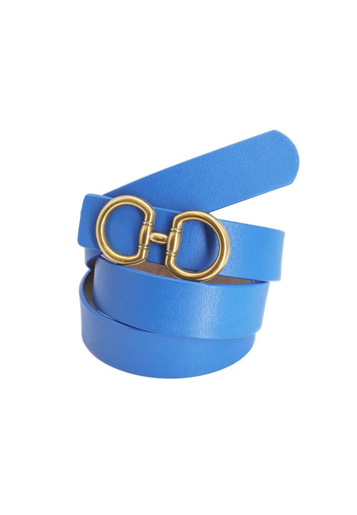 Cintura da donna con fibbia colore blu