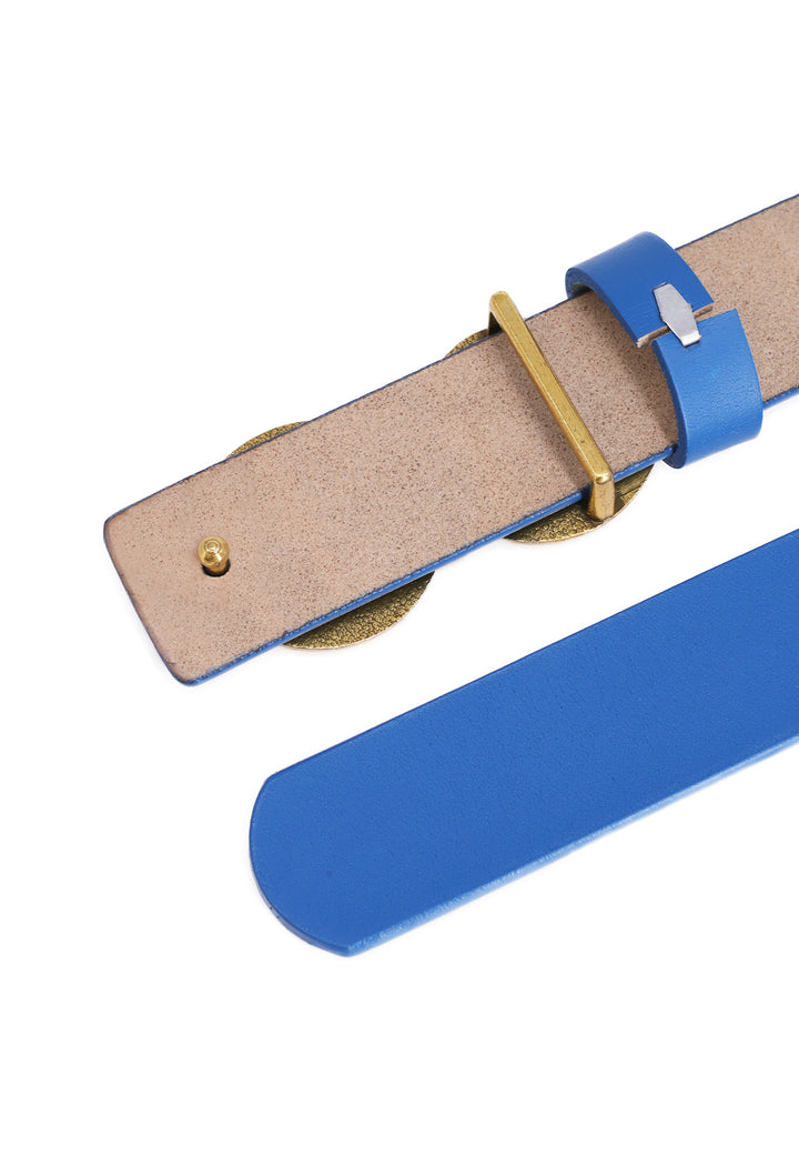 Cintura da donna con fibbia colore blu