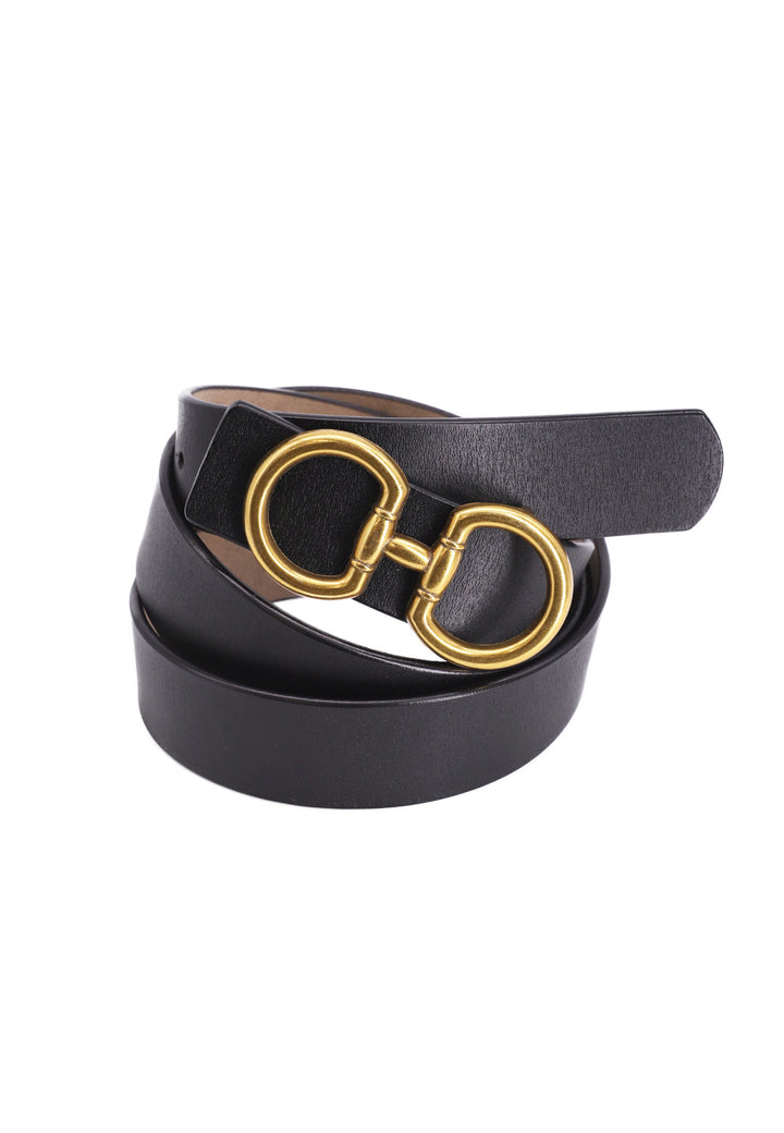 Cintura da donna con fibbia colore nero