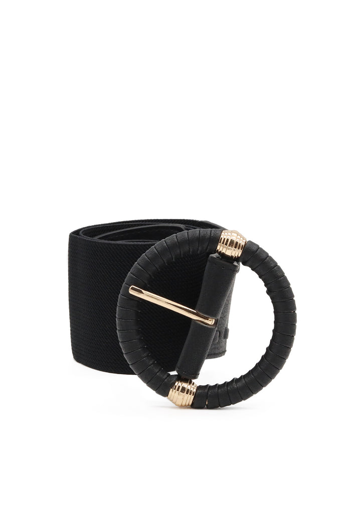 Cintura elastica con fibbia colore nero