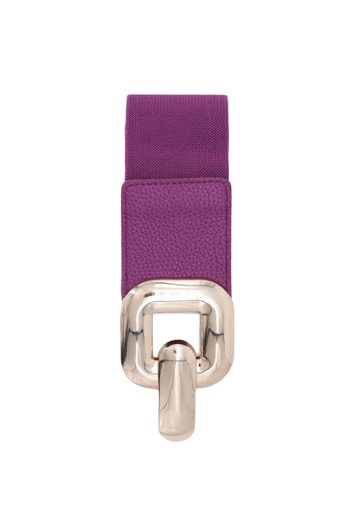 cintura elastica da donna colore purple con fibbia metallica