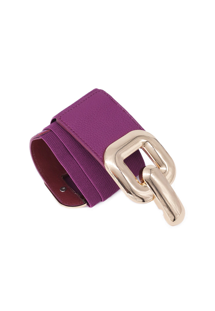 cintura elastica da donna colore purple con fibbia metallica