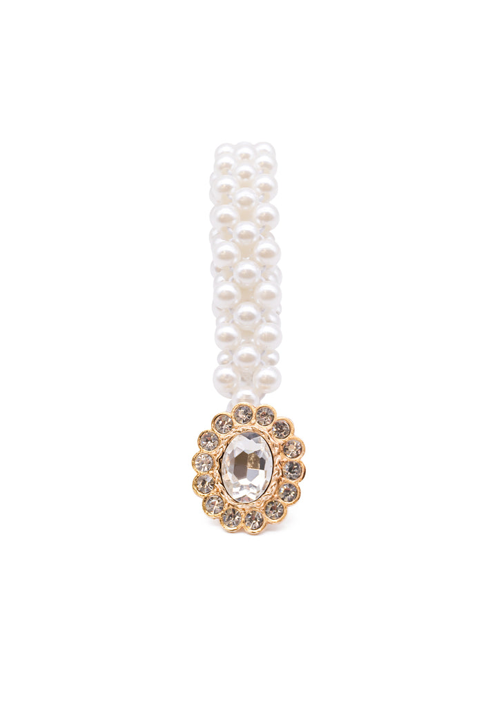 Cintura di perle con fibbia colore oro