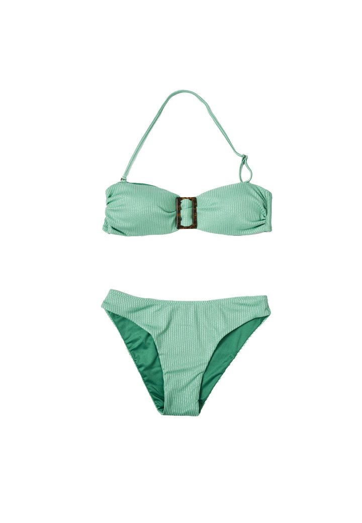 Costume da bagno bikini donna a fascia colore verde