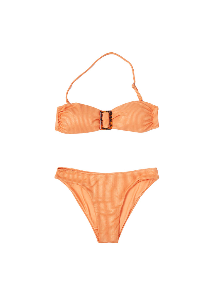 Costume da bagno bikini donna a fascia colore arancione