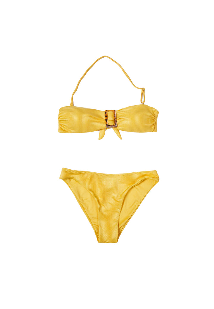 Costume da bagno bikini donna a fascia colore giallo