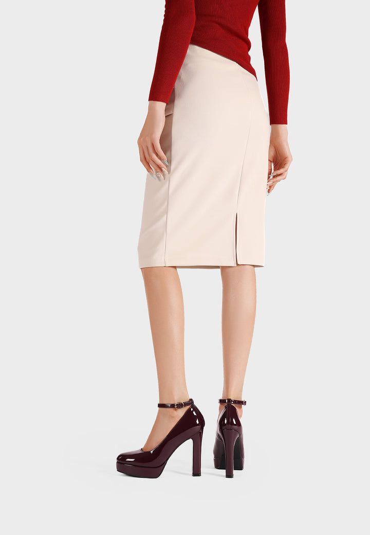 Décolleté donna eleganti con tacco alto largo, plateau e cinturino alla caviglia bordeaux