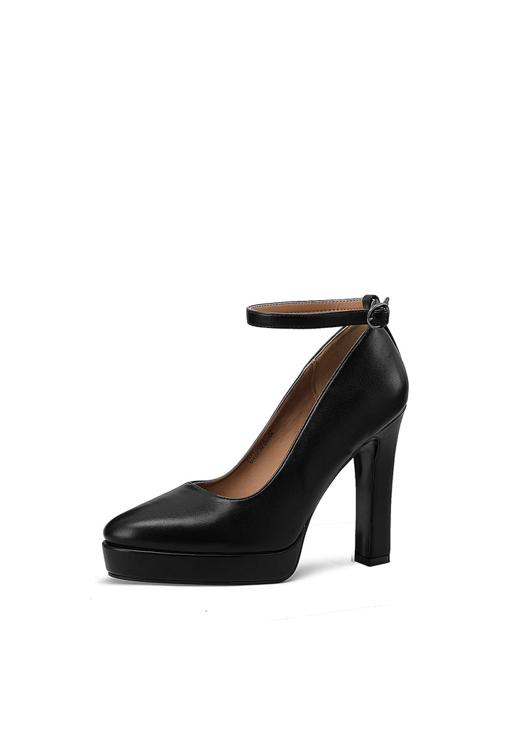 Scarpe Donna In Pelle 35 Eleganti Con Plateau E Tacco Alto Da Sera Estive Kammi - Foto 9