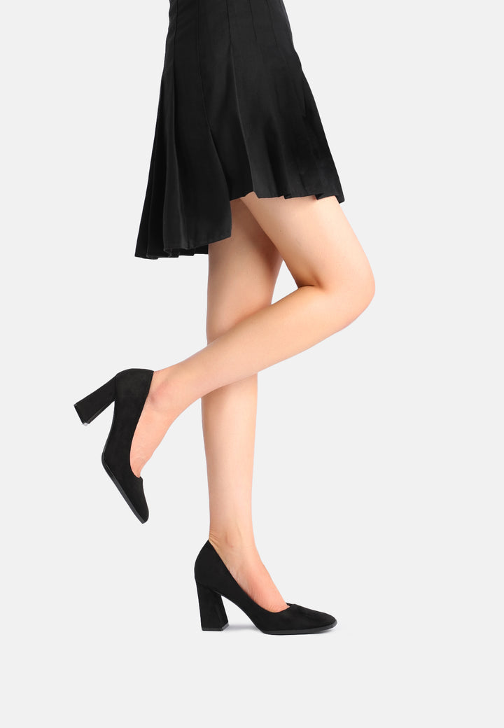 Décolleté Tacco Squadrato Punta Quadrata Decollete A Punta Con