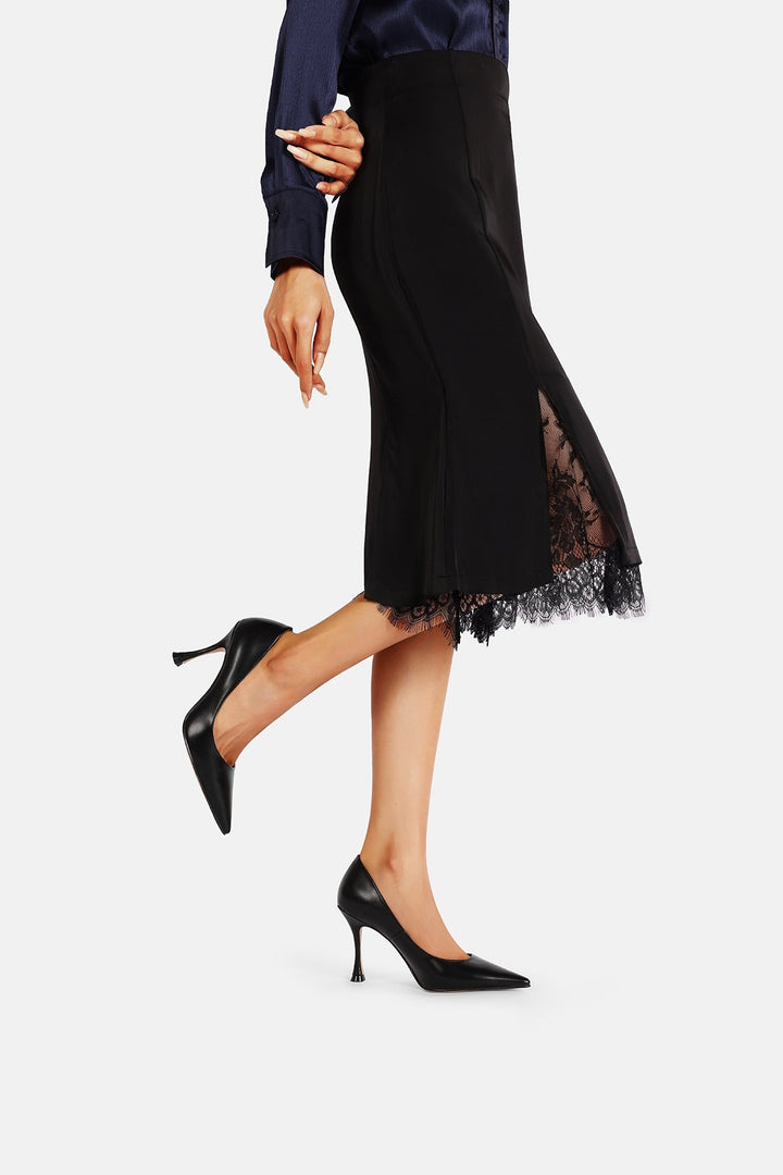 Décolleté Con Tacco A Spillo QUEEN HELENA - Tomaia In Ecopelle, Tacco 8 Cm, Elegante E Comodo - Foto 12