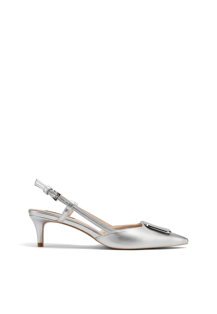 Decollete da donna modello slingback colore argento