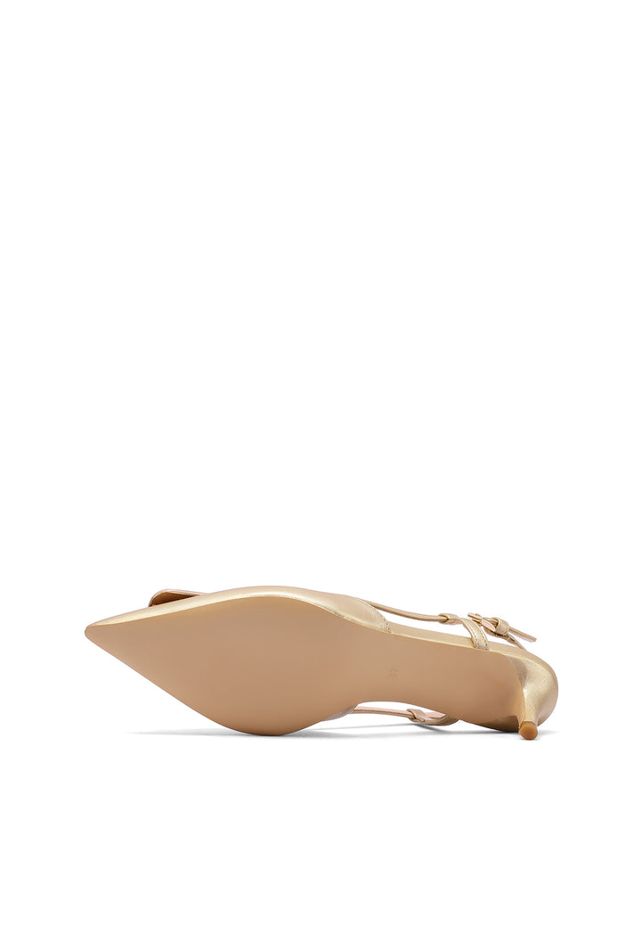 Decollete da donna modello slingback colore oro