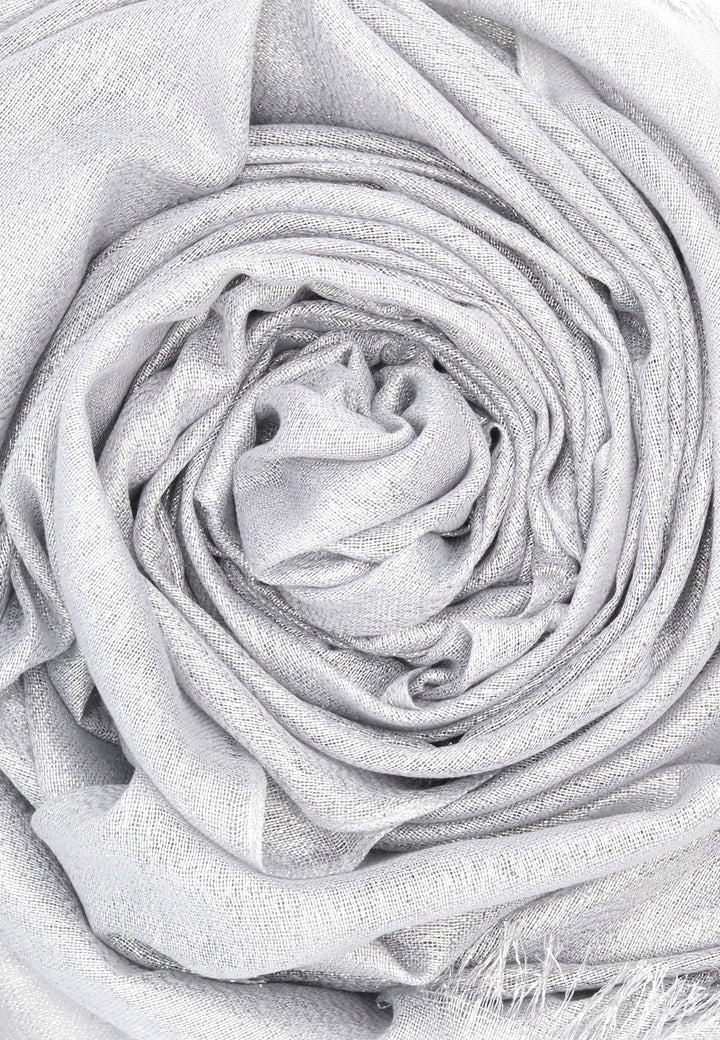 Foulard pashmina leggera colore argento chiaro
