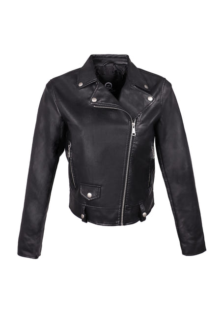 Giacca Biker In Ecopelle Con Borchie - Giacchetta Corta Queen Helena Per Donna - Stile Casual E Comodo - Foto 7