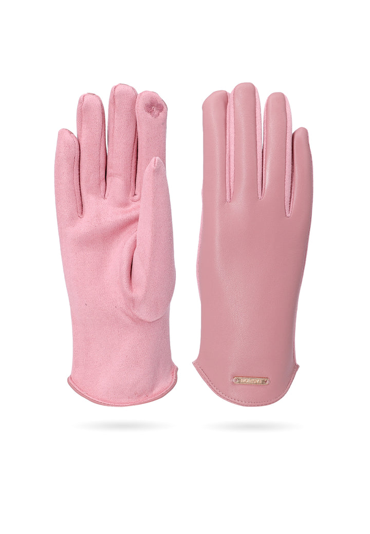  guanti da donna in ecopelle queen helena rosa
