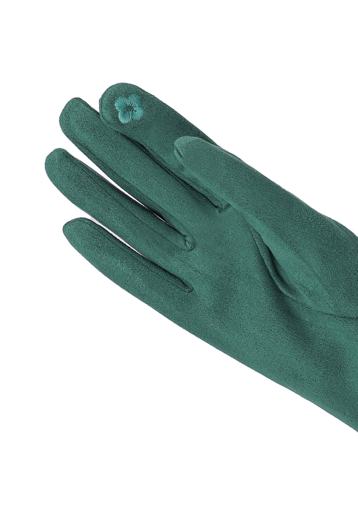  guanti da donna in ecopelle queen helena verde