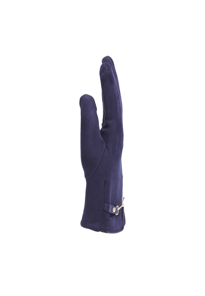 guanti da donna queen helena in ecopelle blu
