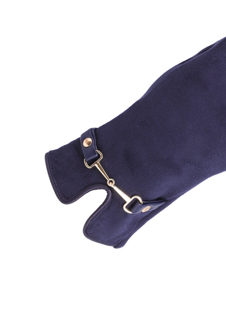 guanti da donna queen helena in ecopelle blu