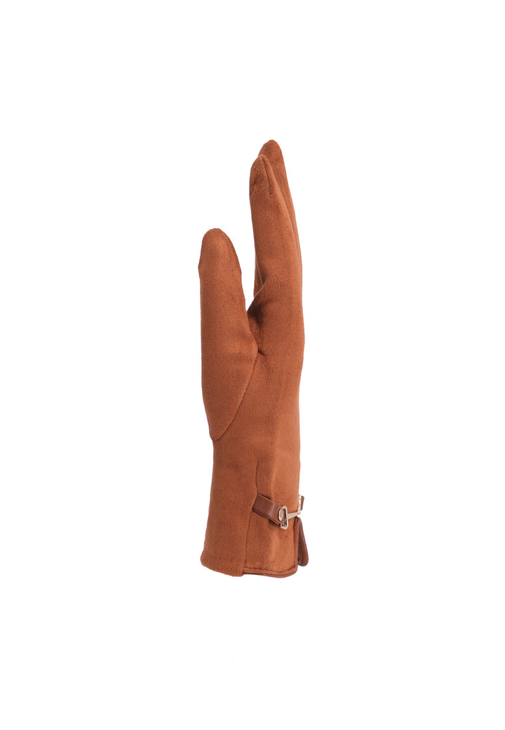guanti da donna queen helena in ecopelle marrone