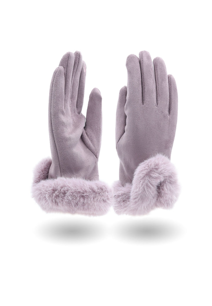 Guanti da donna classici di pelle nappa touchscreen fango con apertura sottomano Guanti da donna classici di pelle nappa touchscreen fango con apertura sottomano