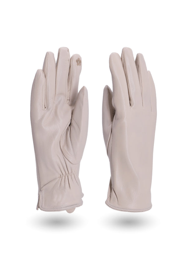 Guanti con fiocco, beige | Intrend Guanti con fiocco, beige | Intrend