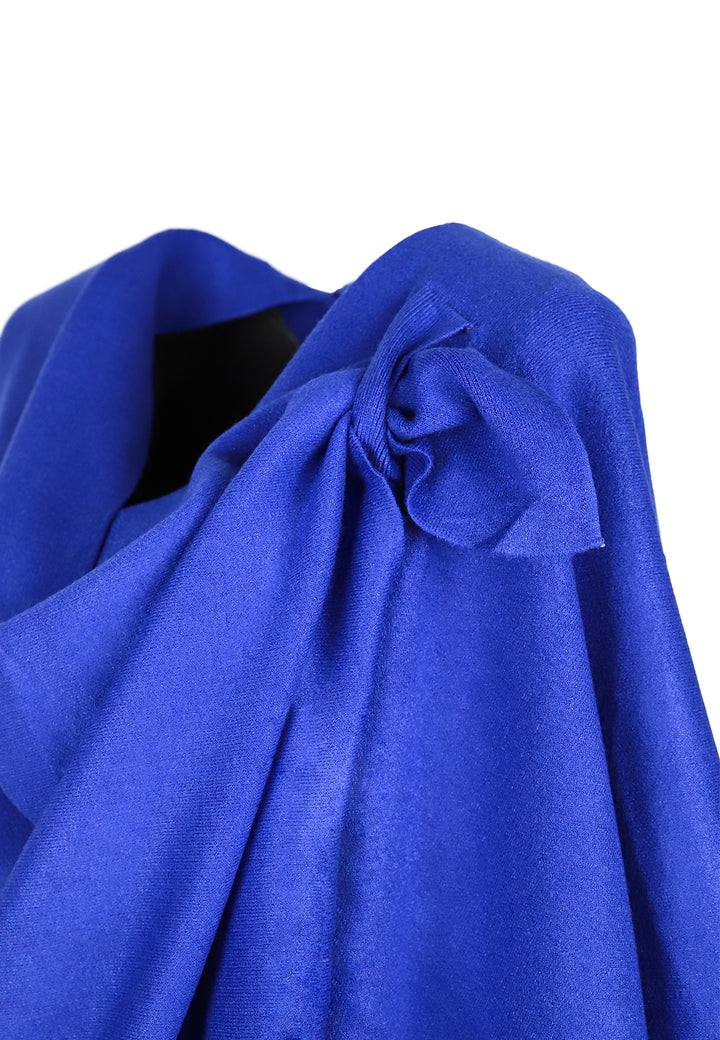 Mantella da donna in viscosa colore blu