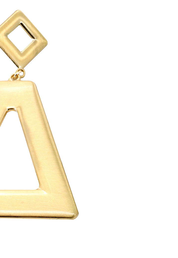 Orecchini pendenti forma triangolare colore oro