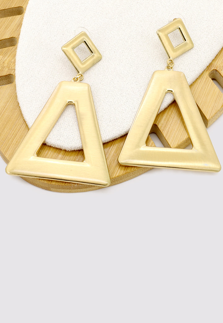Orecchini pendenti forma triangolare colore oro