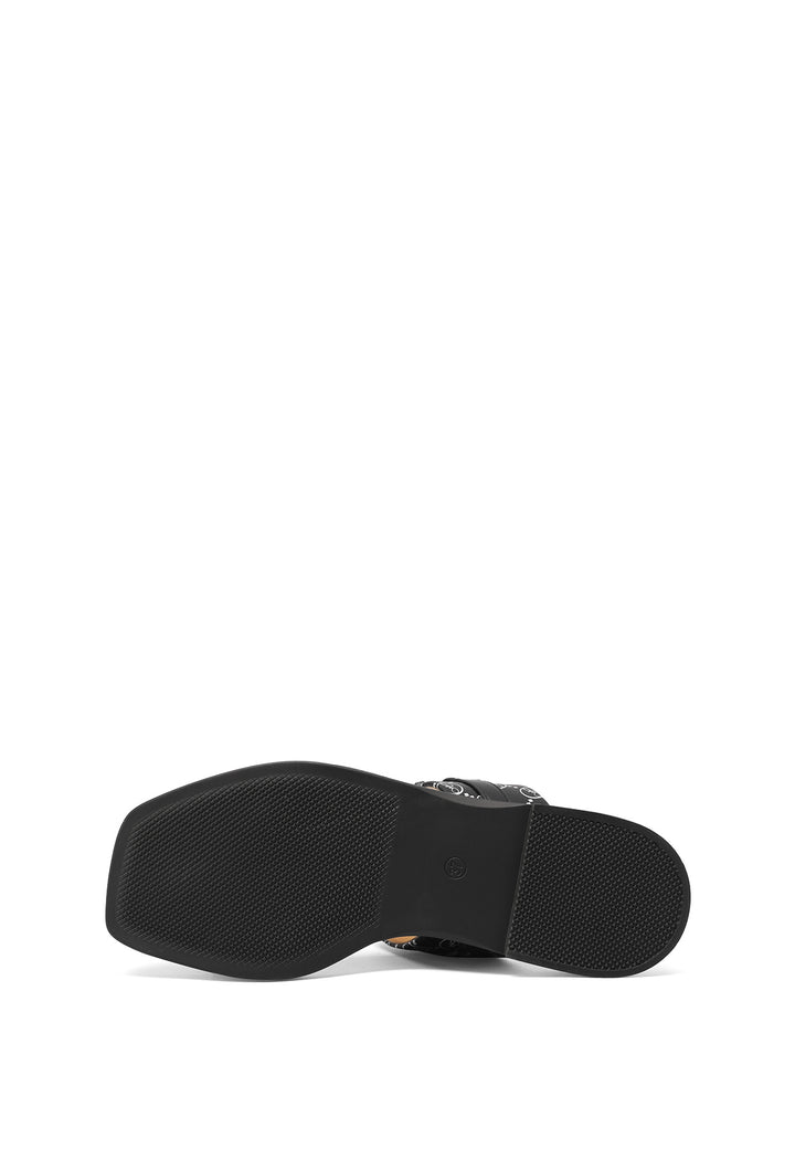 Sandali bassi con doppia fascia colore nero