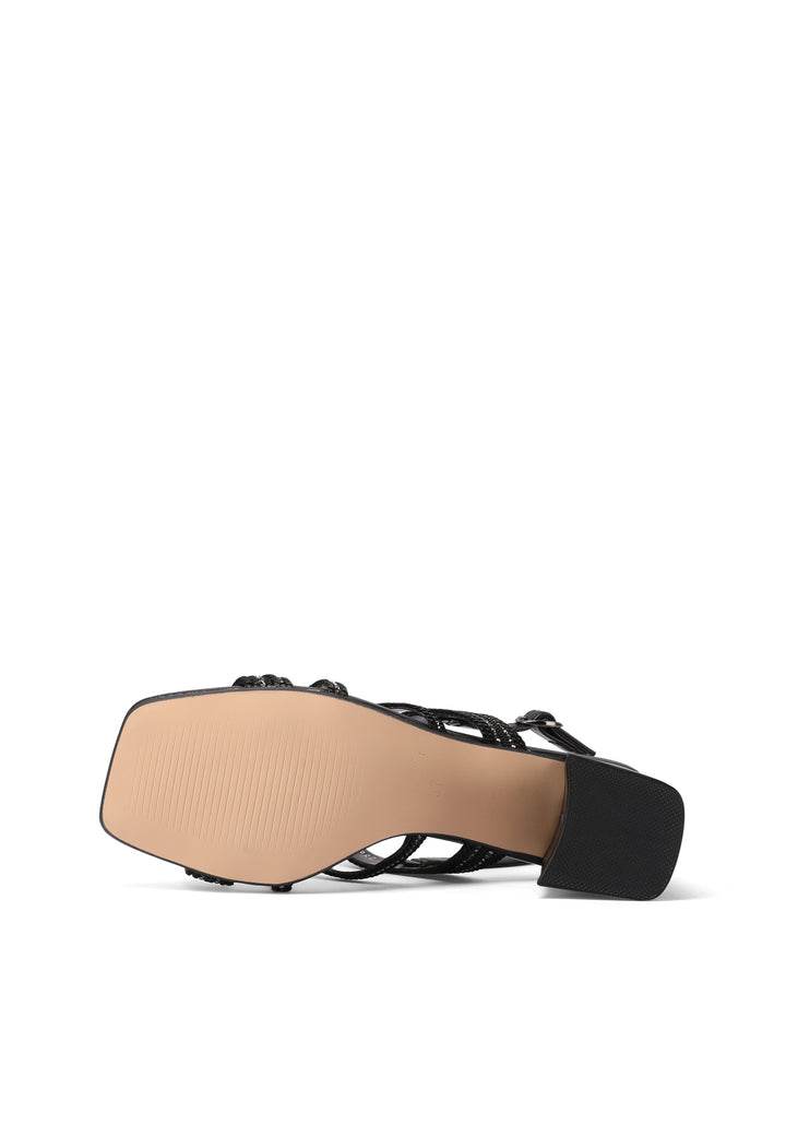 Sandali con tacco comodo e cinturino colore nero