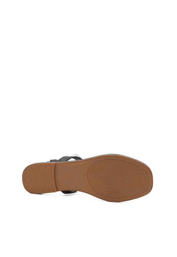 sandali da donna stile gladiator colore nero con borchie