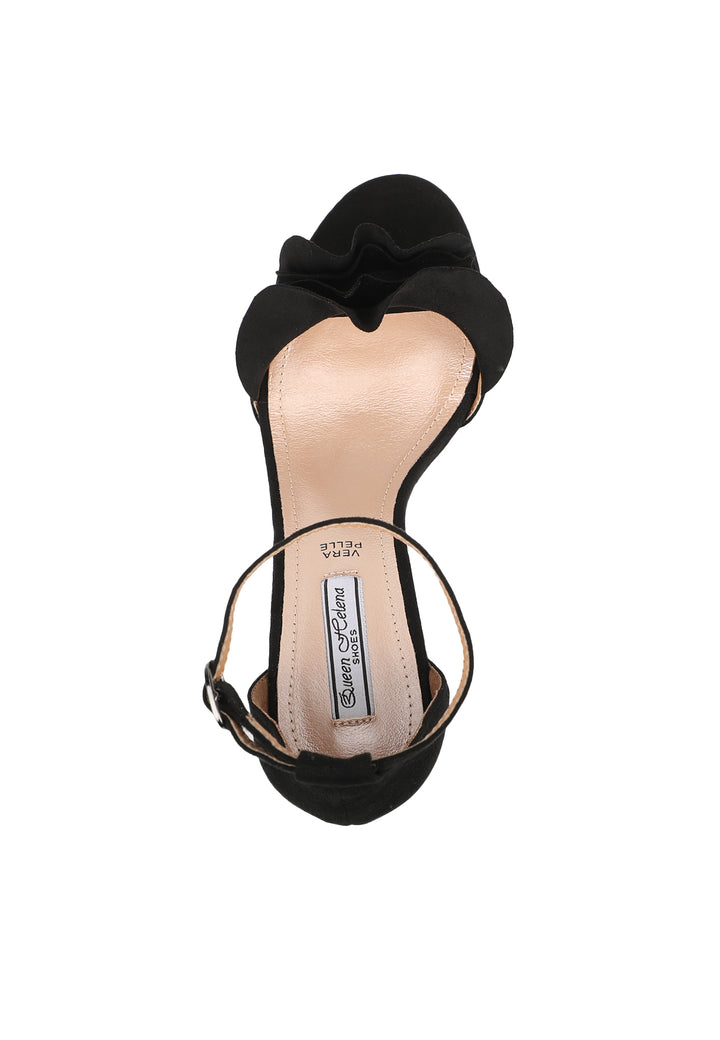 sandali da donna eleganti con cinturino alla caviglia zm9629 nero