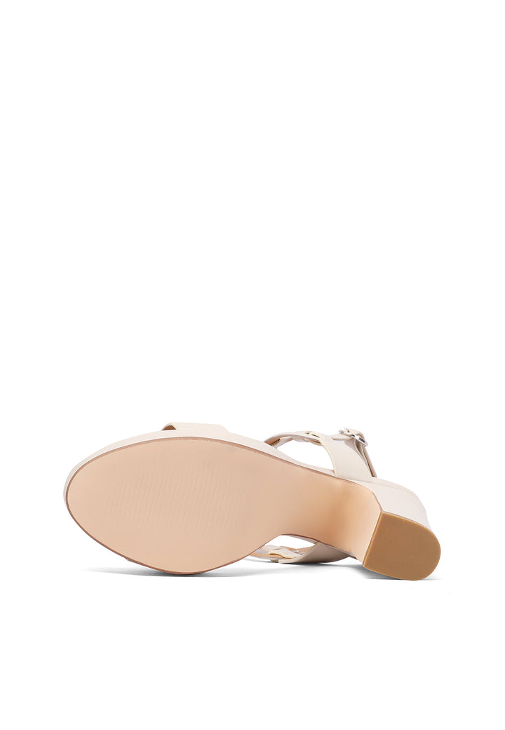 sandali da donna con tacco alto e largo zm9686 beige