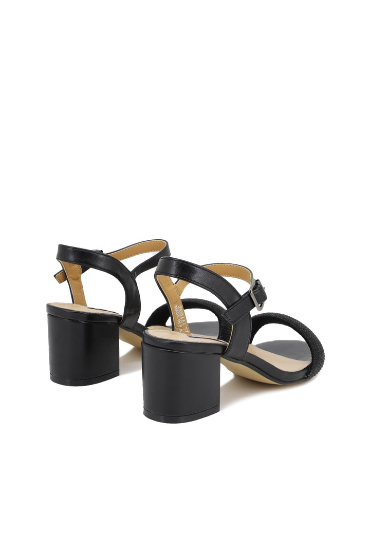 sandali da donna decollete colore nero con cinturino