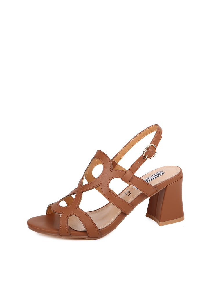 Sandali donna queen helena con tacco 7 cm zm9664 marrone