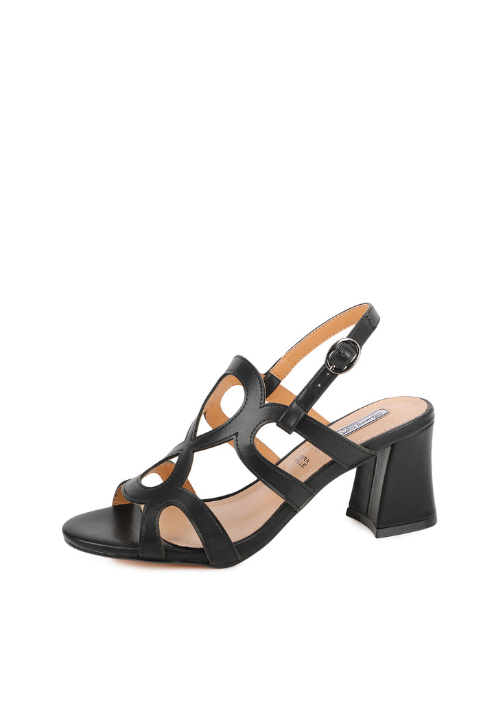 Sandali donna queen helena con tacco 7 cm zm9664 nero