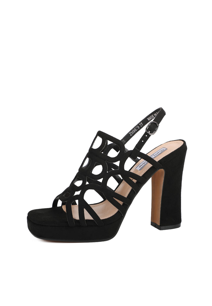 Sandali da donna eleganti con tacco da 11 cm zm9679 nero