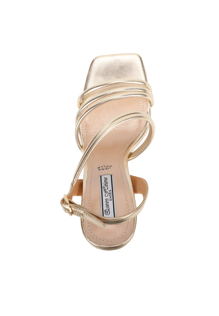 sandali da donna eleganti con tacco da 11 cm queen helena zm9627 oro