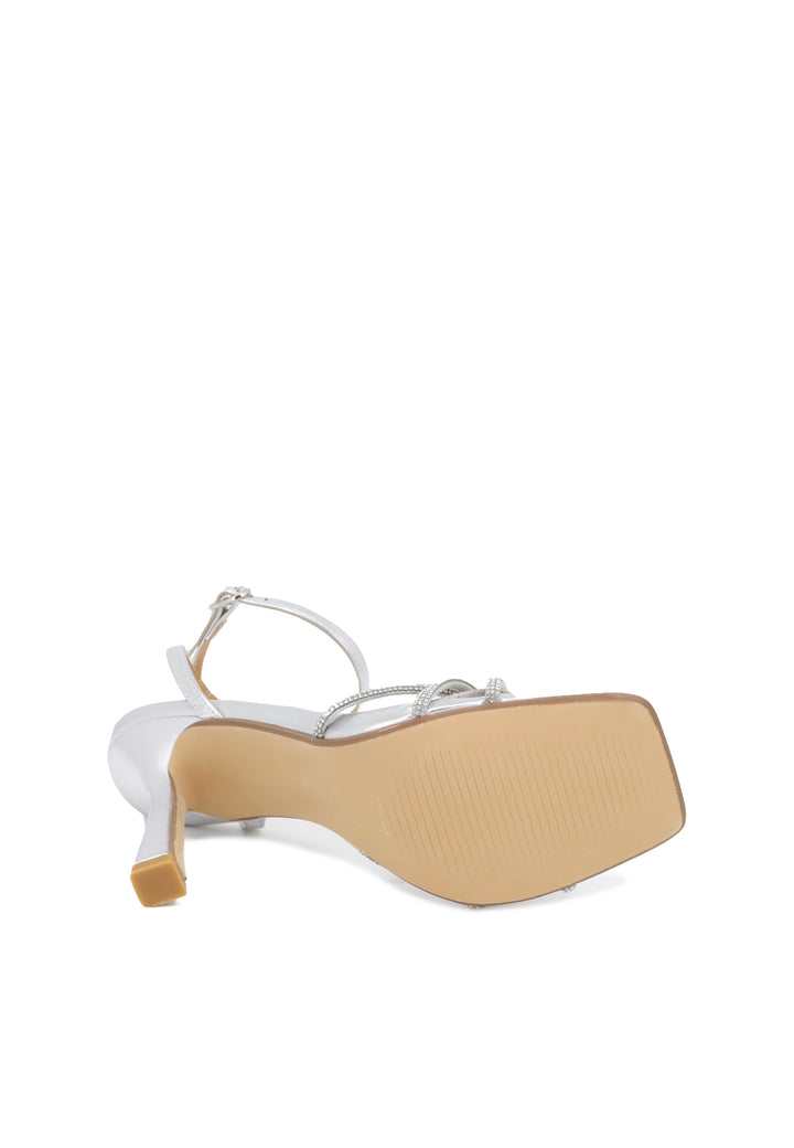 Sandali Donna QUEEN HELENA Con Tacco 7cm - Cinturino Alla Caviglia, Ecopelle, Suola Gomma, Per Cerimonie - Foto 6