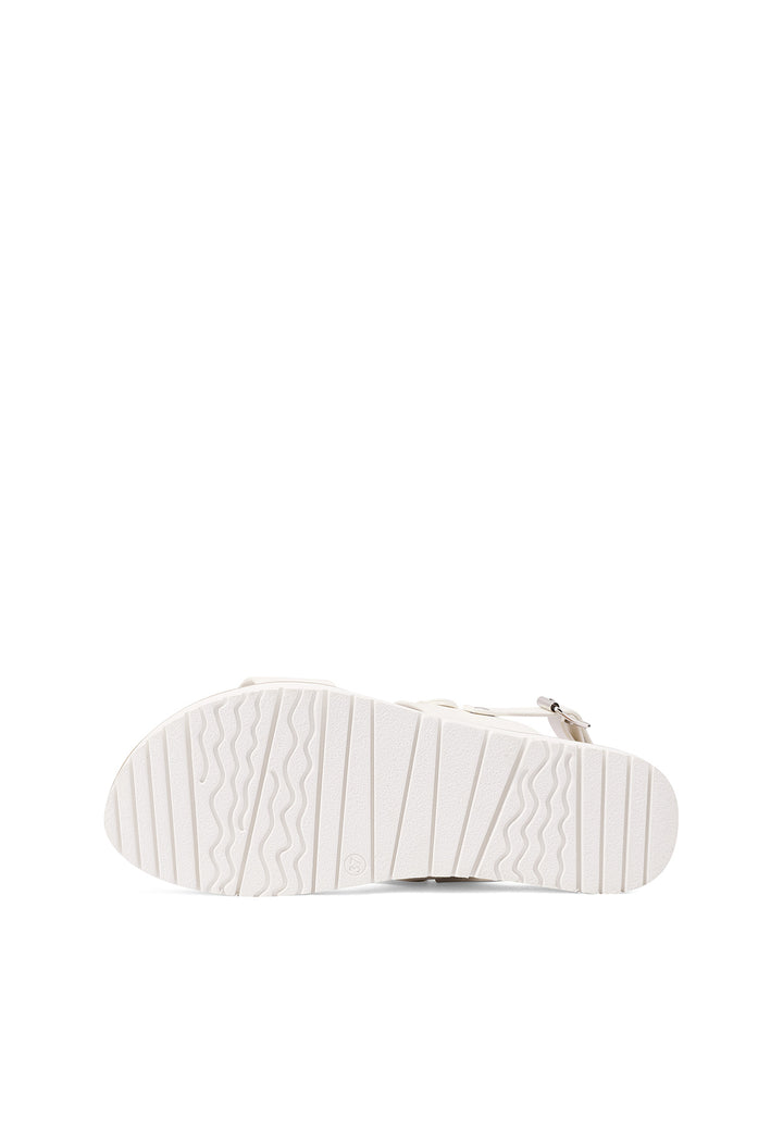 sandali con platform colore bianco con morsetto sulla tomaia