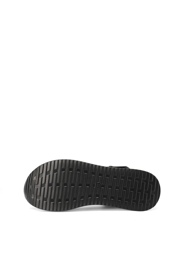 Sandali con platform alto 5 cm con morsetto colore nero