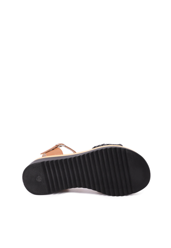 Sandali con platform e cinturino colore nero