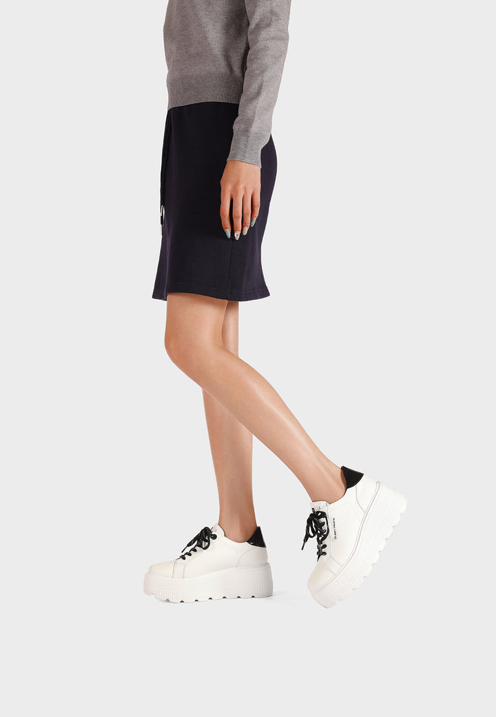 sneakers da donna con suola platform queen helena bianco nero