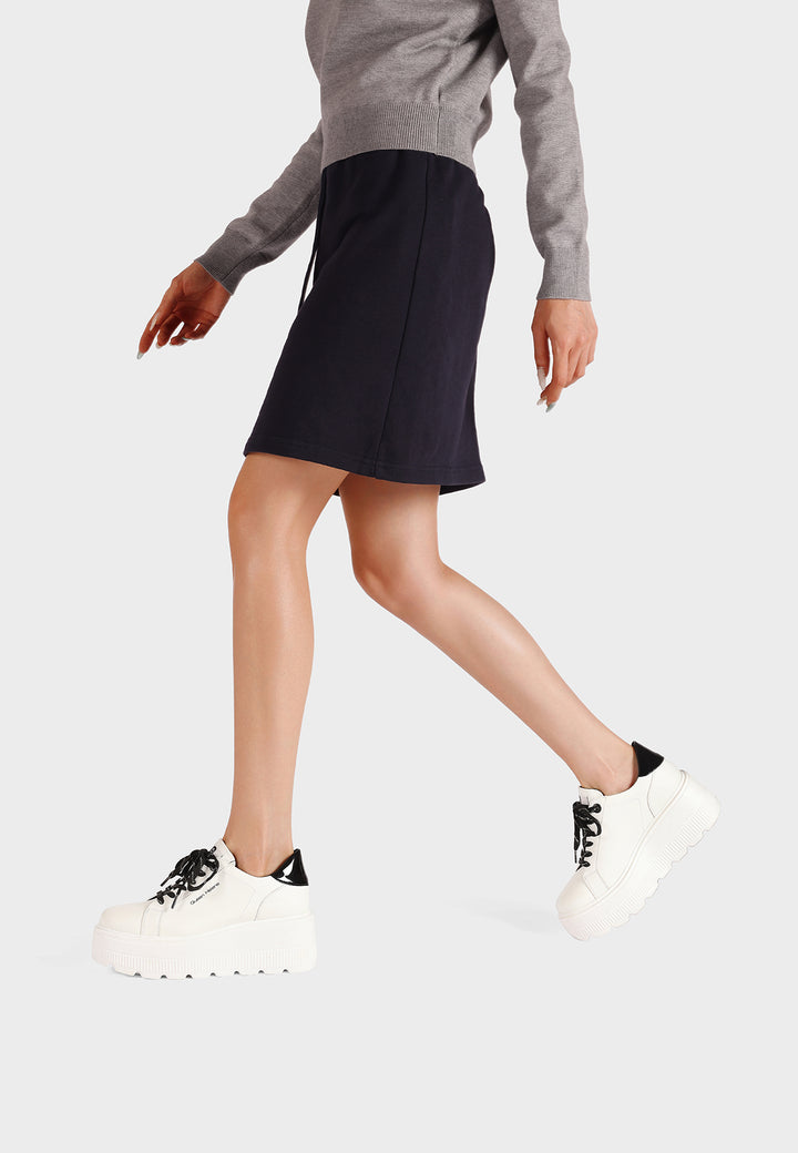 sneakers da donna con suola platform queen helena bianco nero