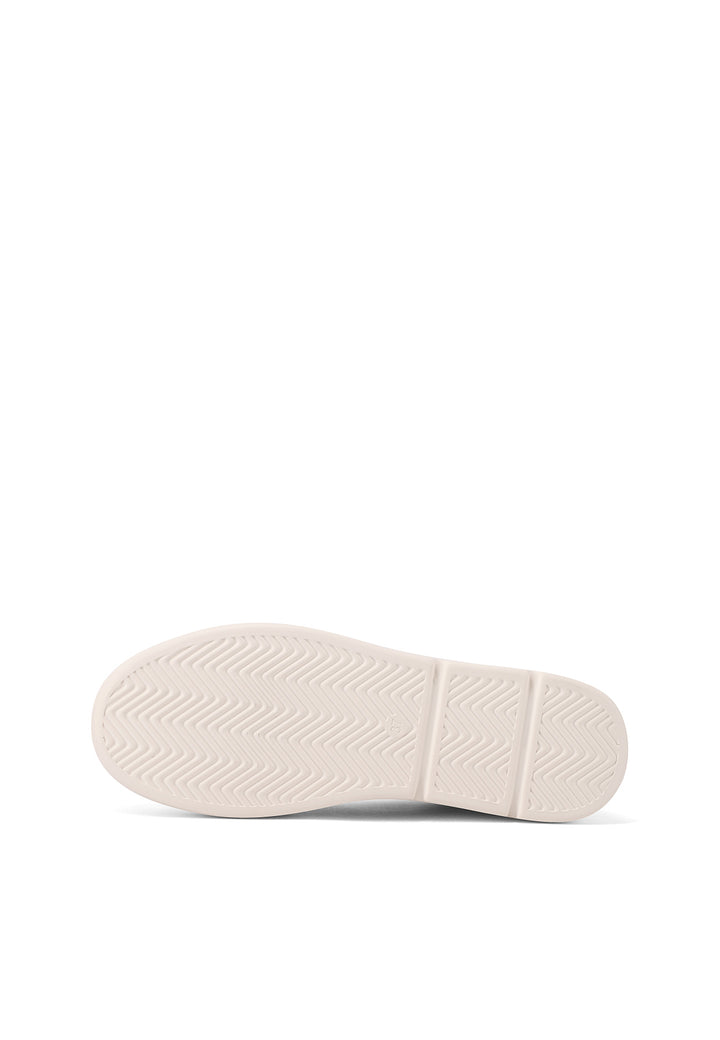scarpe sneakers beige suola alta con lacci