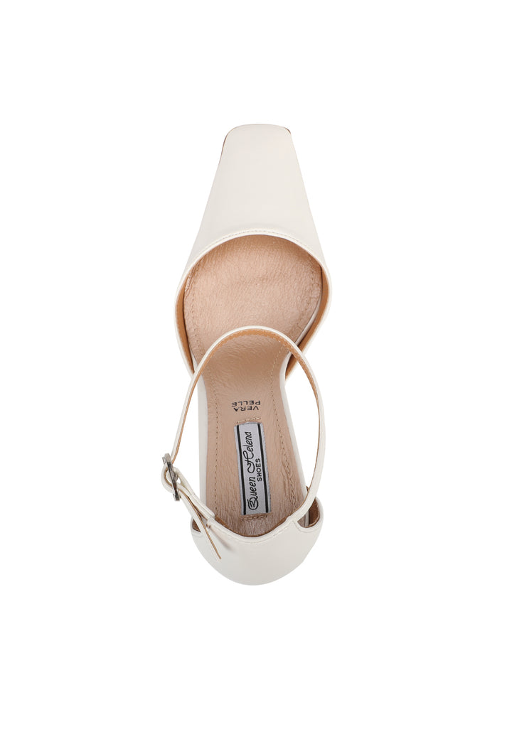 scarpe da donna con tacco 9 cm zm9601 queen helena bianco