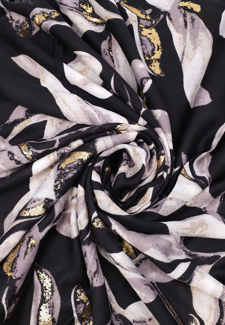 sciarpa foulard colore nero e oro