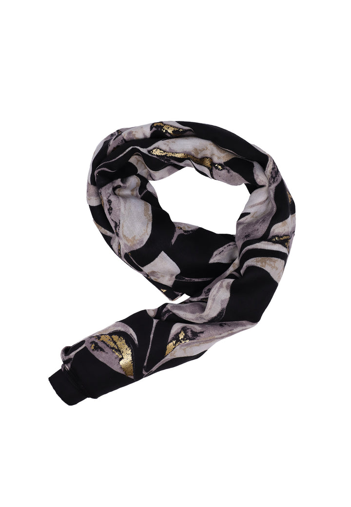 sciarpa foulard colore nero e oro